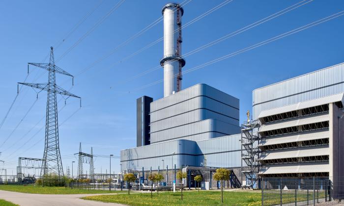 Front view of Irsching gas power plant