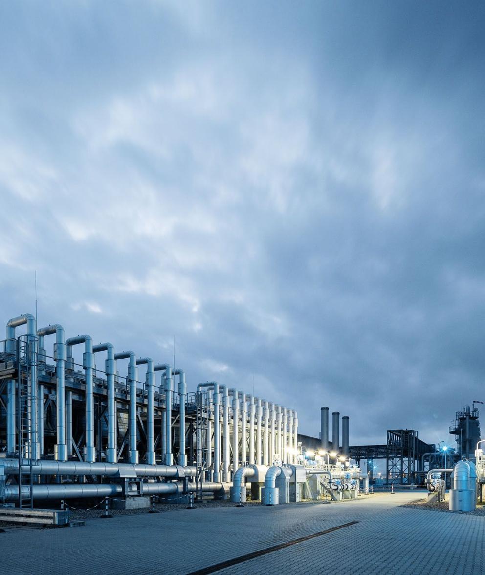 Exterior shot of an Energy Storage plant in Etzel, Germany