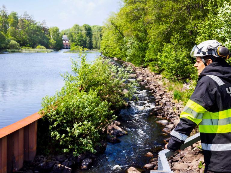 Fiskväg vid ett av våra kraftverk i Blekinge