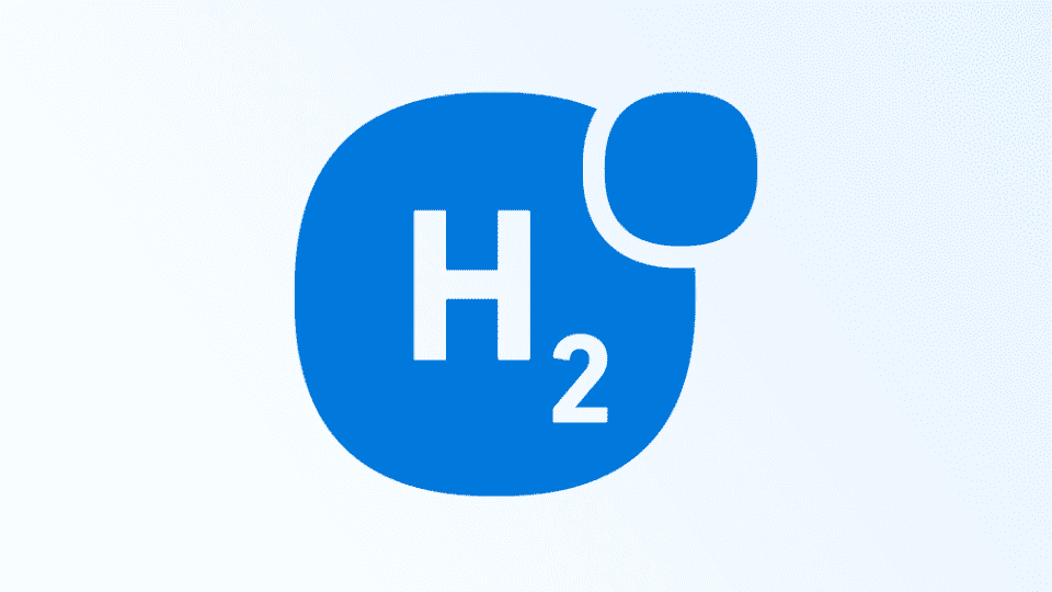Pictogram showing the chemical compound for hydrogen