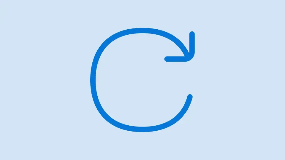 Blue icon of a circular arrow, symbolizing continuous improvement