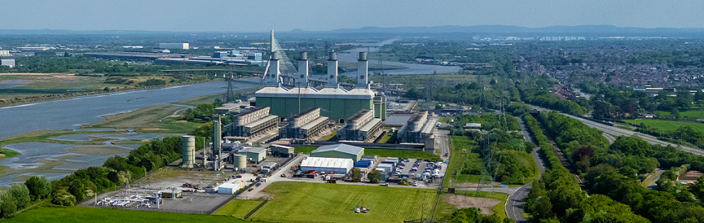 Aerial view of the Connahs Quay power station
