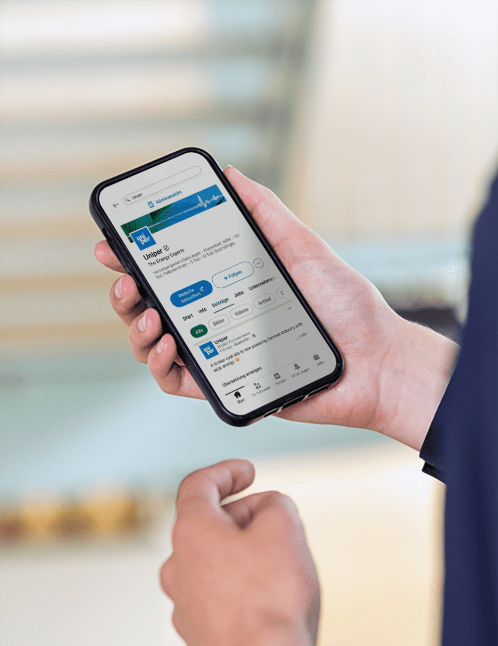 Uniper Linkedin Social Media Phone