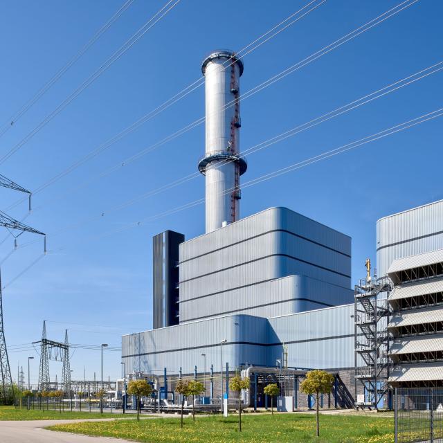 Front view of Irsching gas power plant