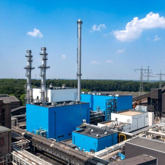 A view of the GelsenkirchenScholven power plant site with facilities and surrounding areas