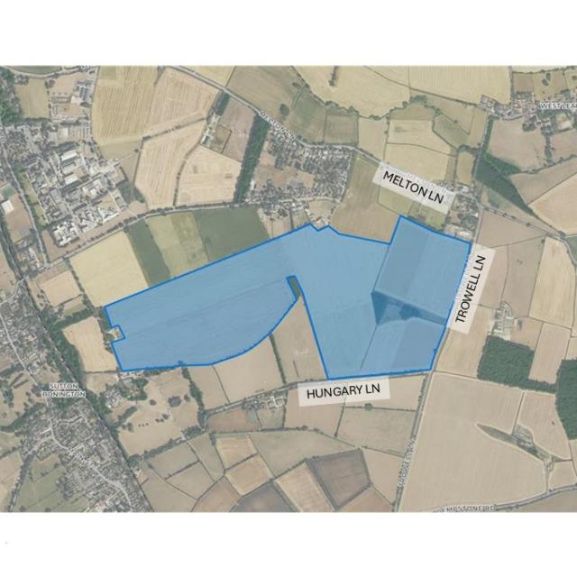 Map of Sutton Bonington solar farm site location plan
