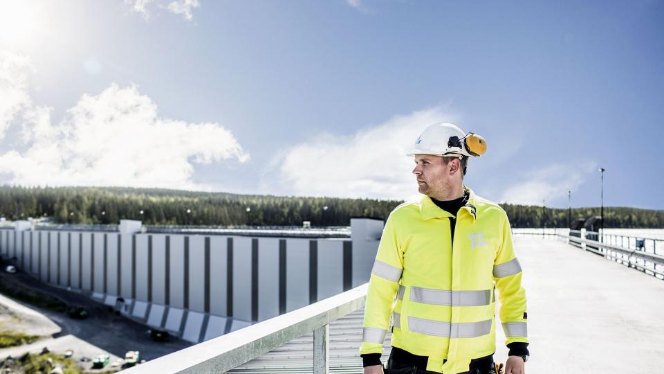 Uniper engineer inspecting a hydro plant in Sweden